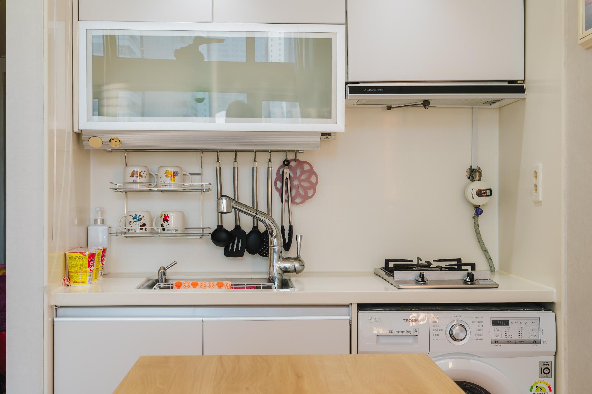 분당구의 아파트먼트 (37m², 침실 1개, 프라이빗 욕실 1개) (Jeongja 정자역 1분, 편안한 코지하우스/ 넷플릭스/디즈니플러스/아늑한 복층/카페거리)