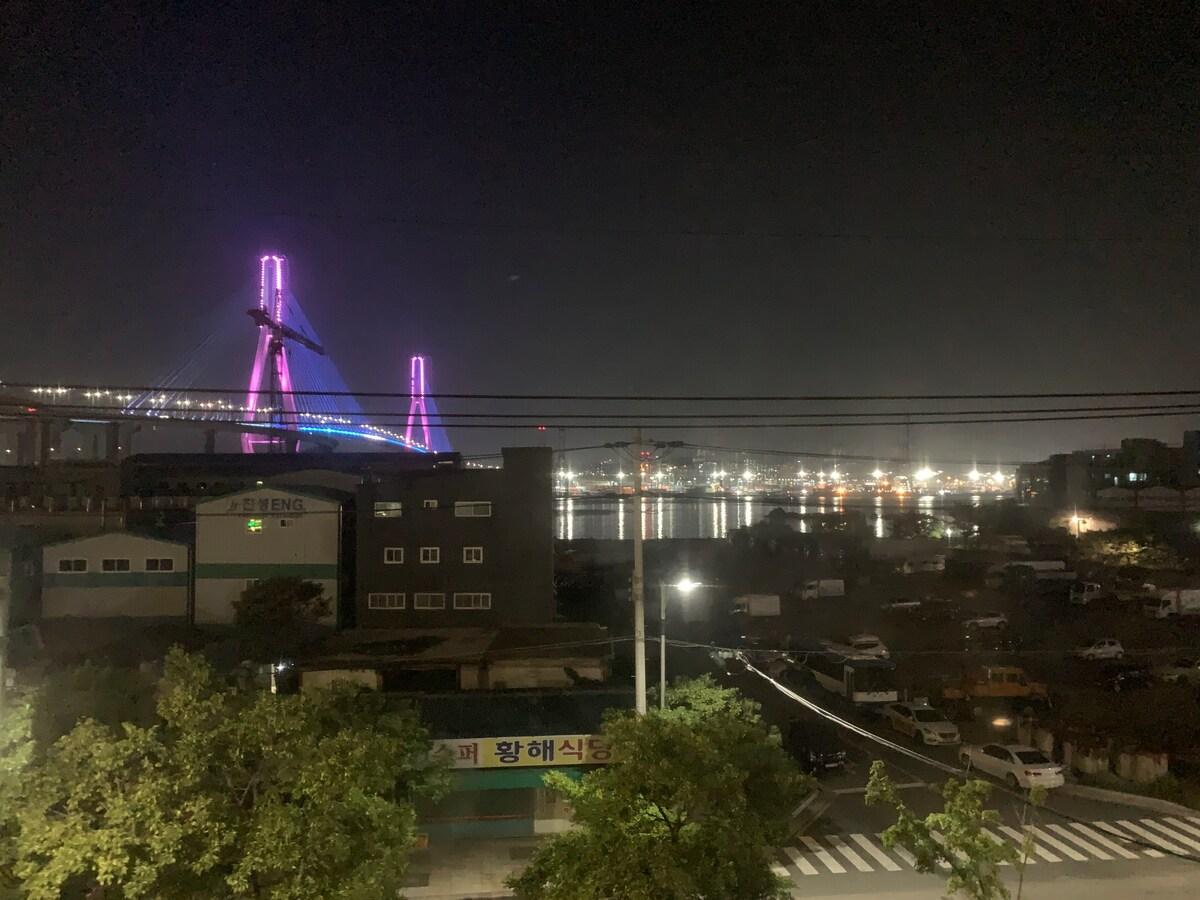 영도구의 프라이빗 하우스 (103m², 침실 2개, 프라이빗 욕실 2개) (Pier40 합법숙소, 오션뷰, 주차가능, 집안 파티 노래 가능 12명 숙소, 옥상 야경)