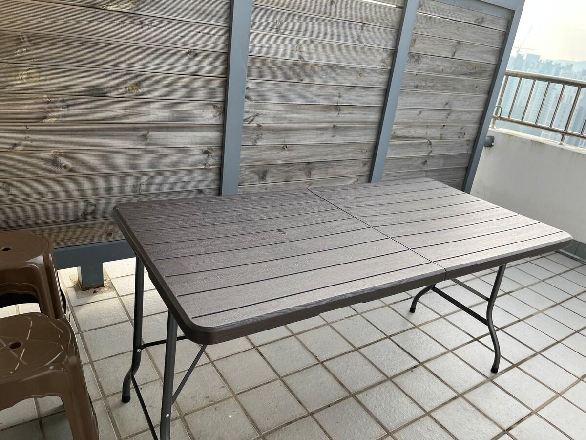 (장기최대할인)전용 테라스가 있는 복층 펜트하우스 ((Long-term Maximum Discount) Duplex Penthouse with Private Terrace)